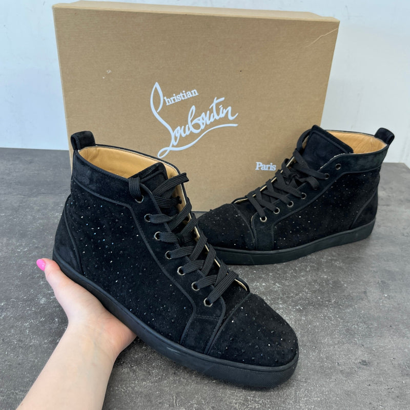 Men's Louis Strass High Trainers Black Size EU 42.5 / UK 8.5