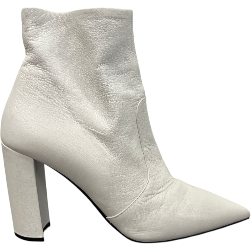 Women's Leather Ankle Boots White Size EU 40 / UK 7