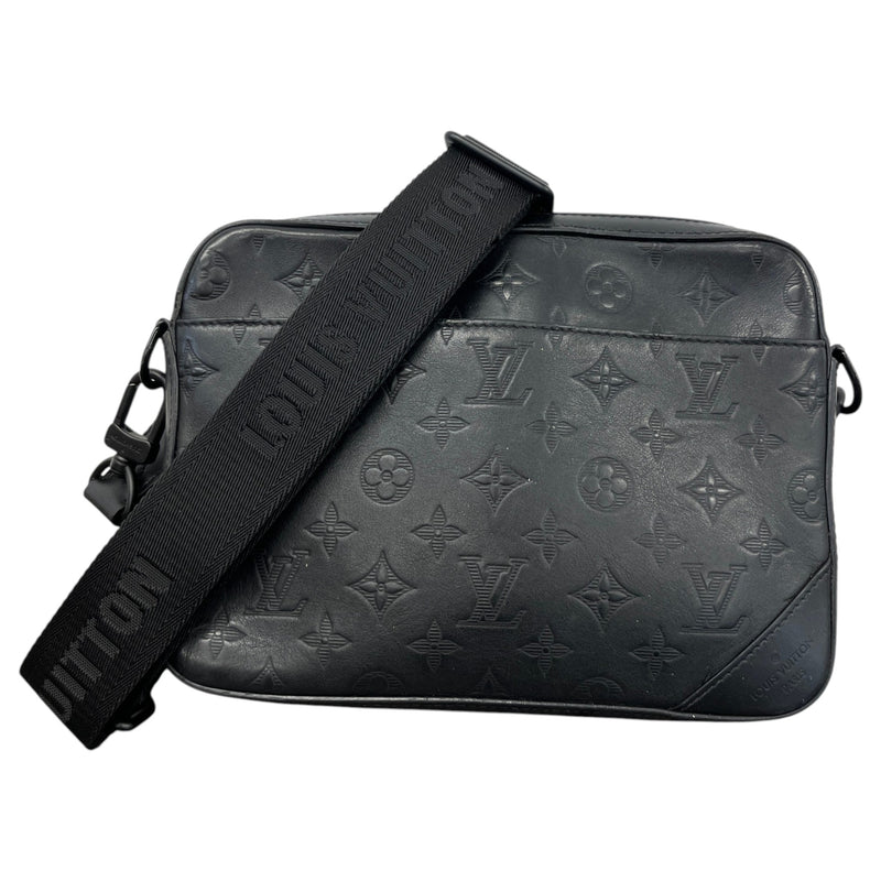 Men's Monogram Shadow Duo Messenger Bag Black