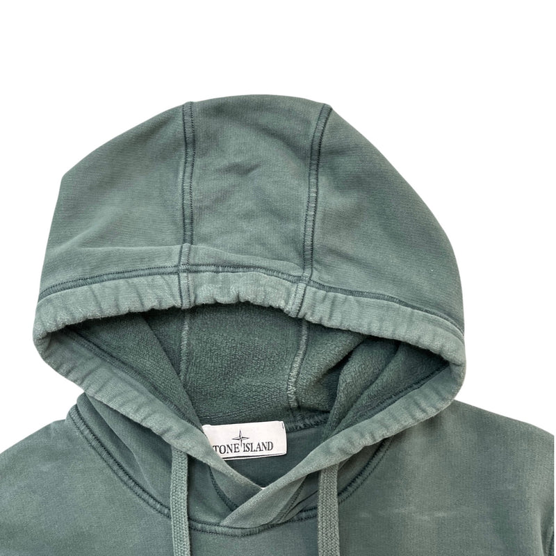 Men's Applique Logo Hoodie Green Size M
