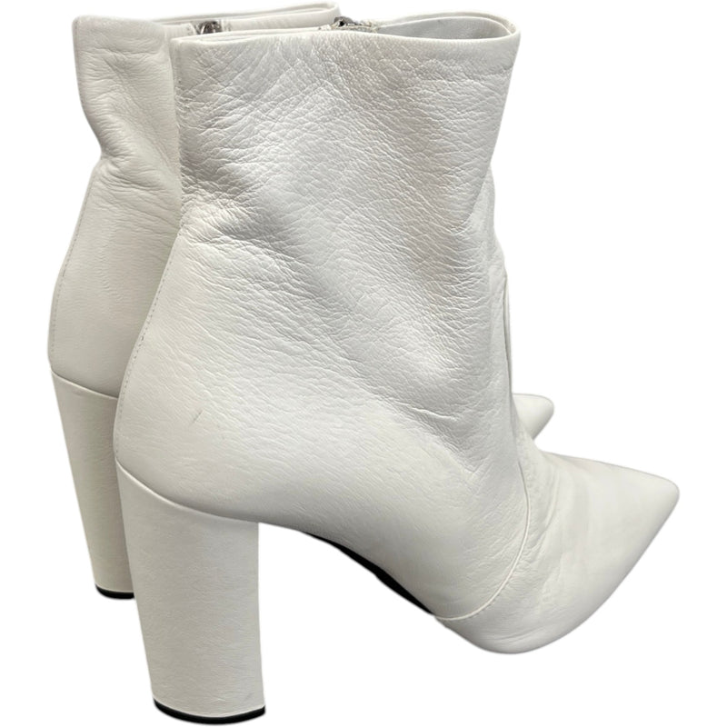 Women's Leather Ankle Boots White Size EU 40 / UK 7