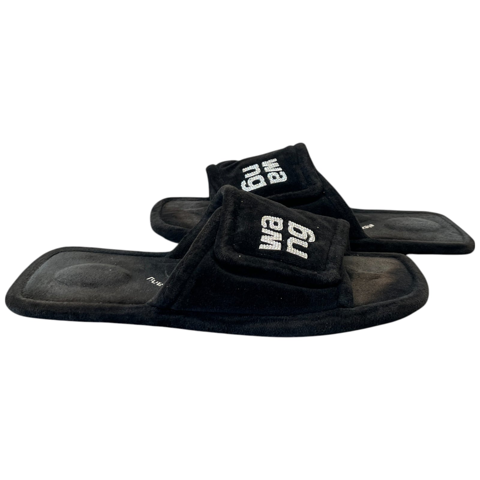 Women's Embellished Logo Slippers Black Size EU 40 / UK 7 - Photo 3