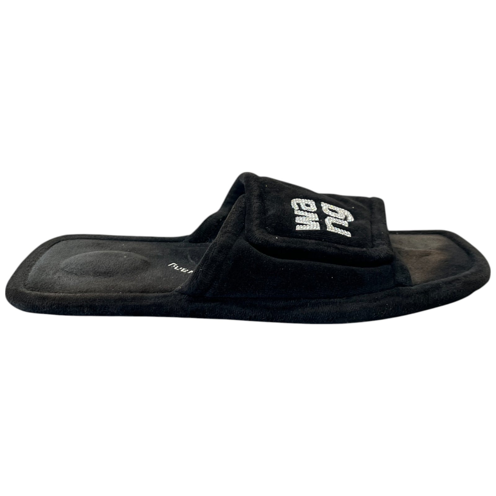 Women's Embellished Logo Slippers Black Size EU 40 / UK 7 - Photo 1