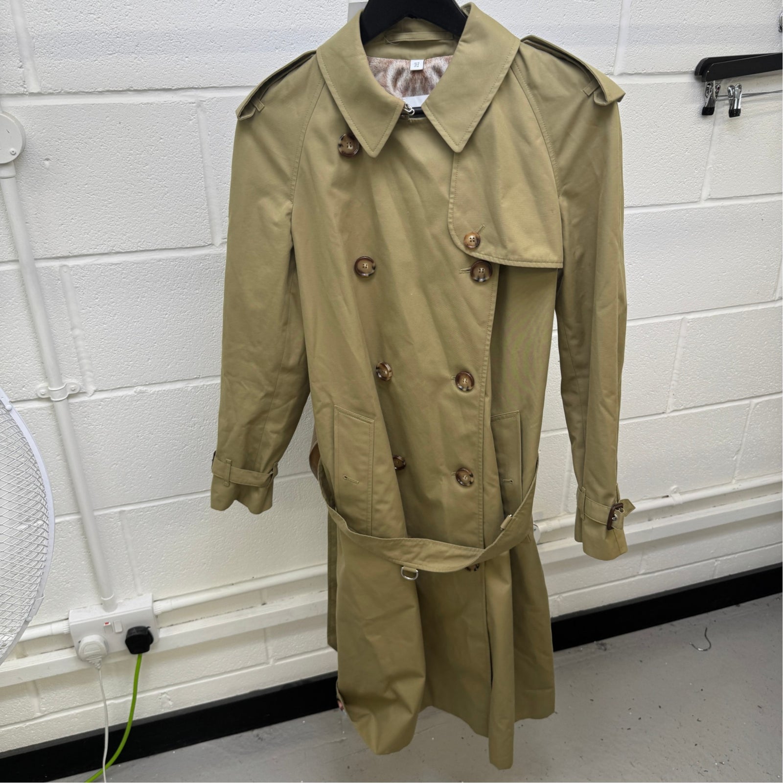 Women's Classic Long Windbreaker Green Size M / UK 10 - Photo 12