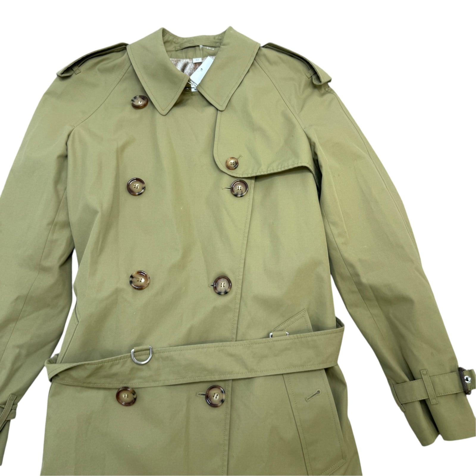 Women's Classic Long Windbreaker Green Size M / UK 10 - Photo 6