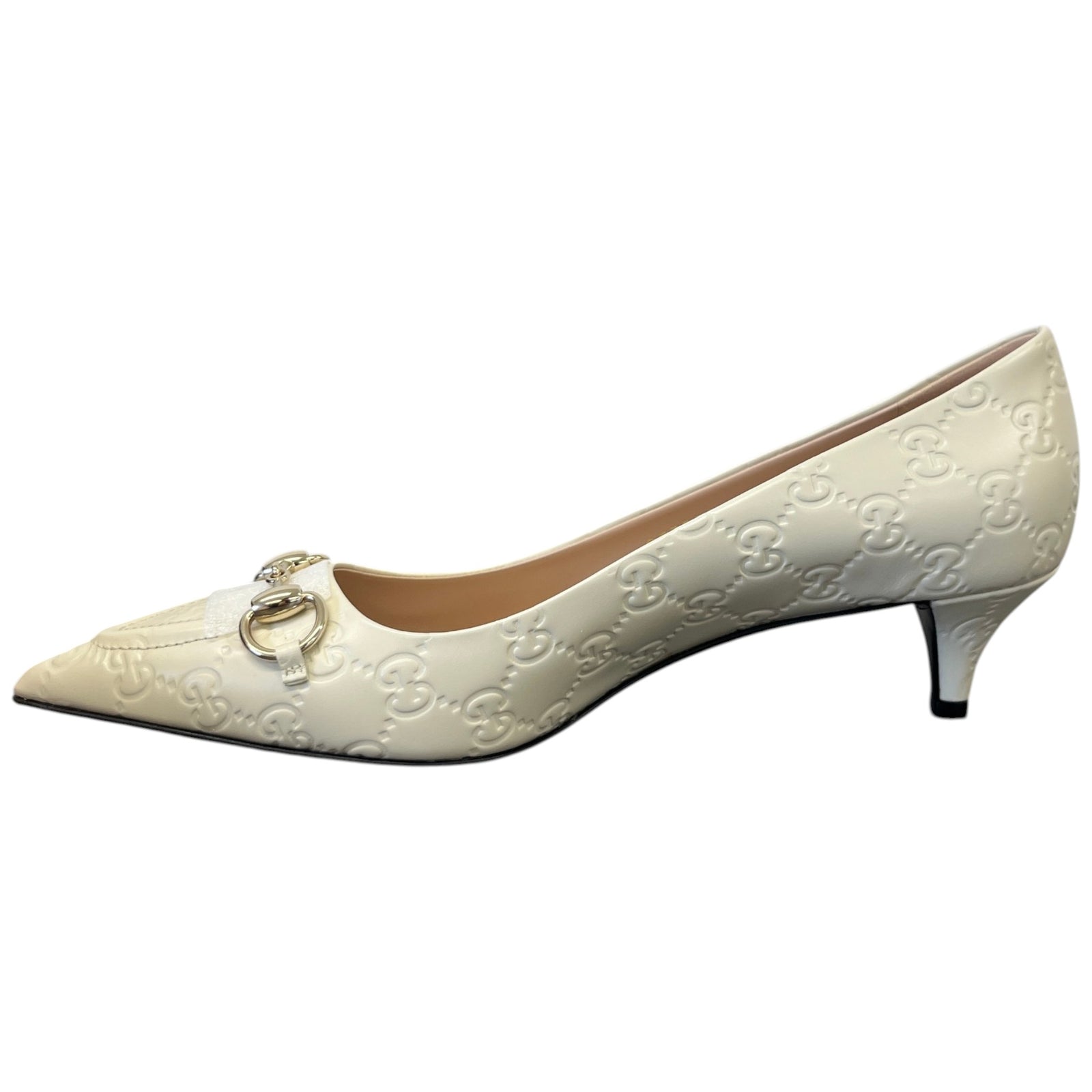 Women's Gg Erin Horsebit Heels Cream Size EU 40.5 / 7.5 - Photo 2