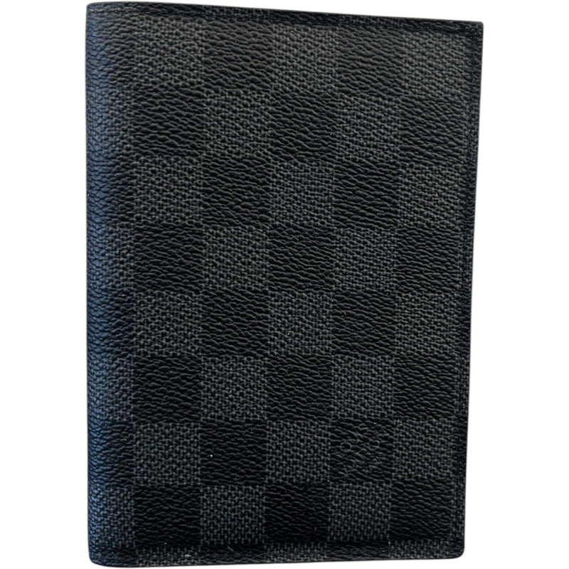 Men's Damier Graphite Passport Holder Black