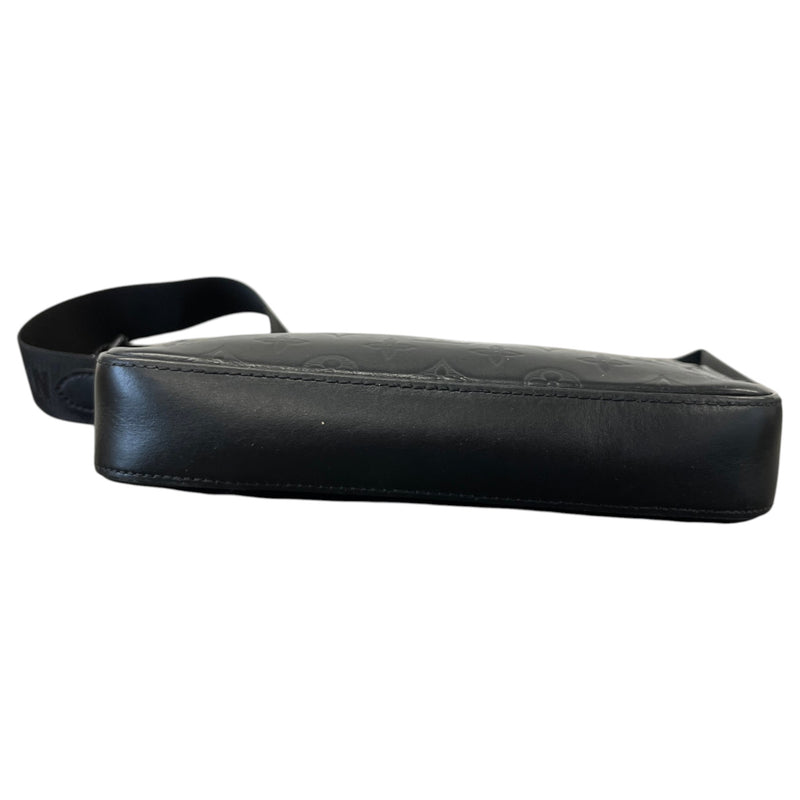 Men's Monogram Shadow Duo Messenger Bag Black