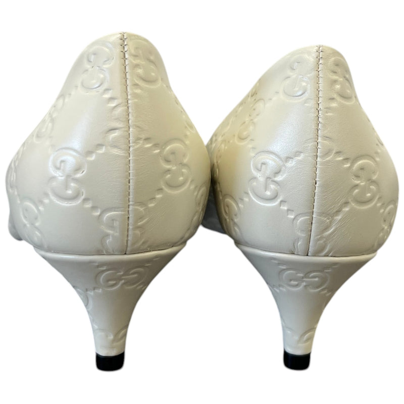 Women's Gg Erin Horsebit Heels Cream Size EU 40.5 / 7.5