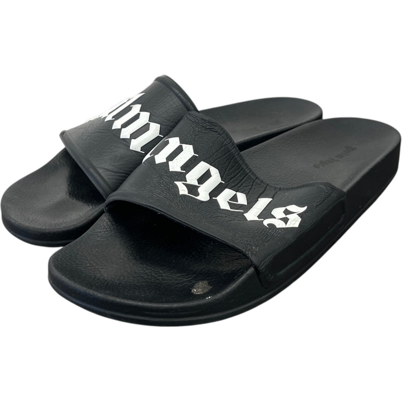 Men's Logo Slides Black Size UK 7 / EU 41