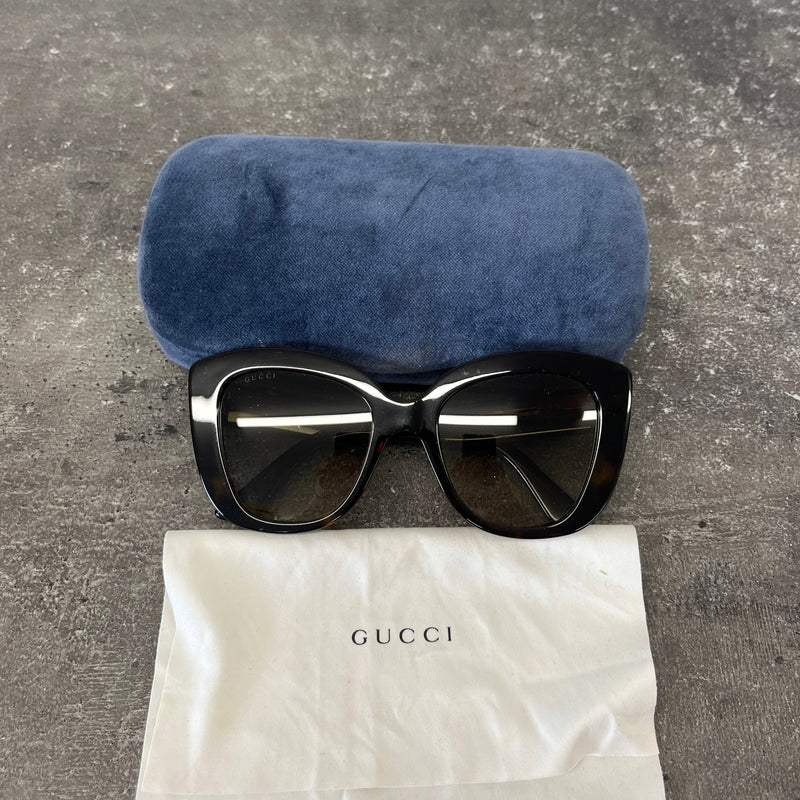 Women's GG0327S 002 Havana Sunglasses Brown