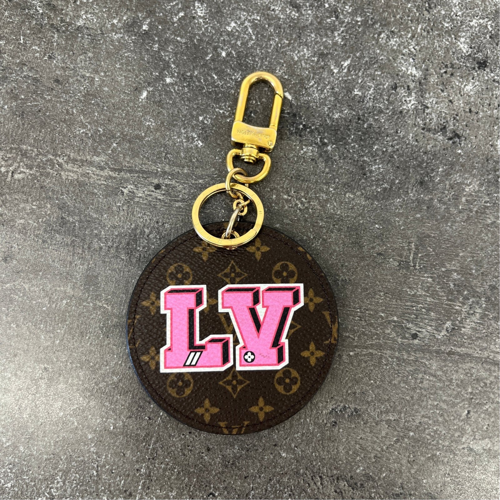 Women's Monogram Stories Keyring Brown - Photo 6
