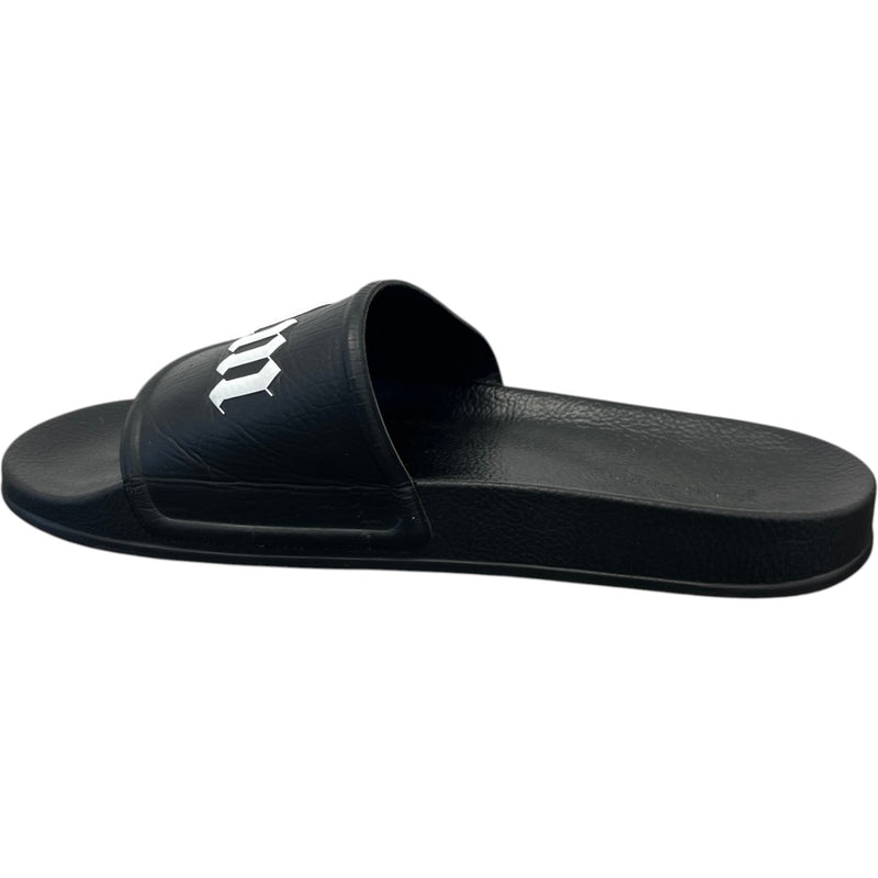 Men's Logo Slides Black Size UK 7 / EU 41