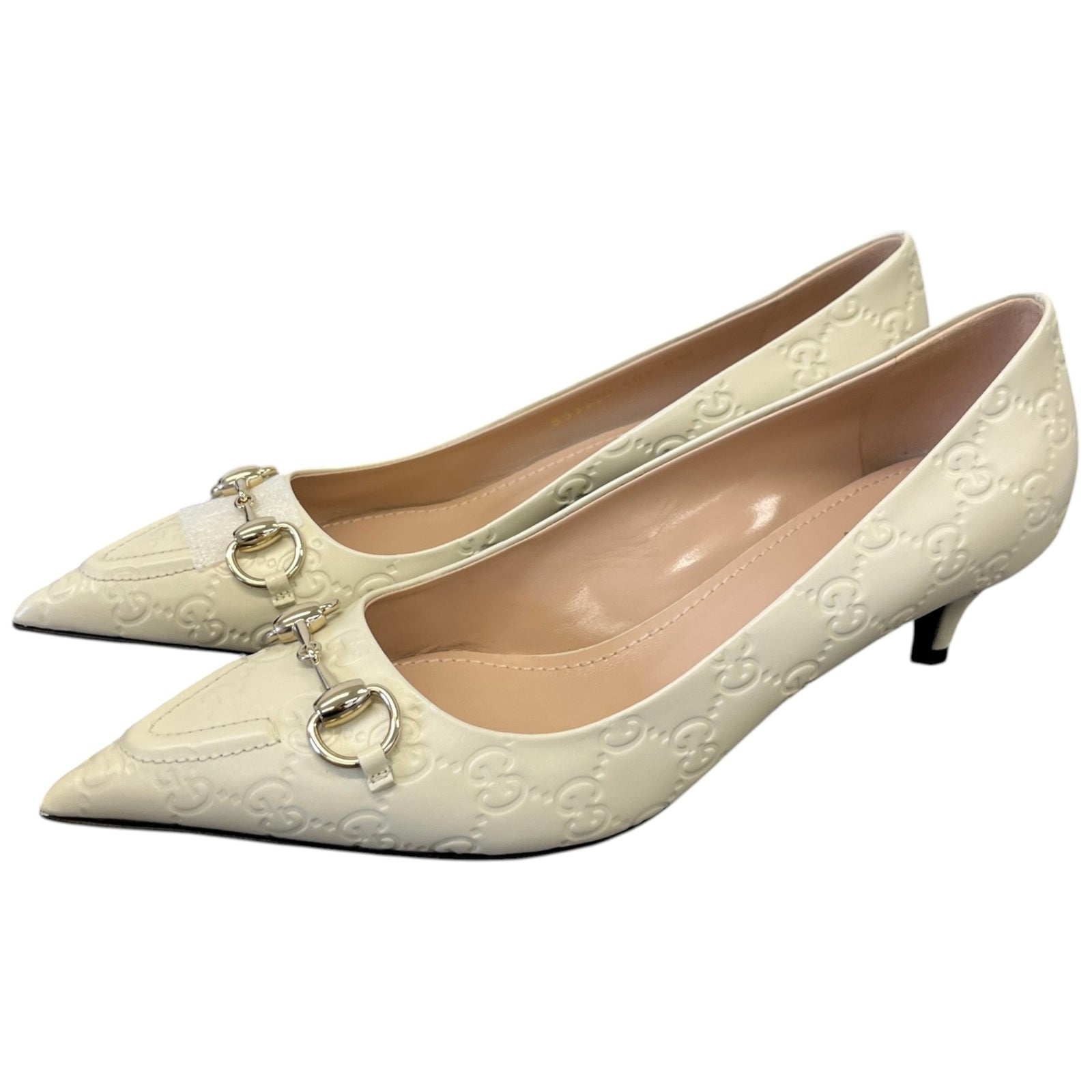 Women's Gg Erin Horsebit Heels Cream Size EU 40.5 / 7.5 - Photo 9
