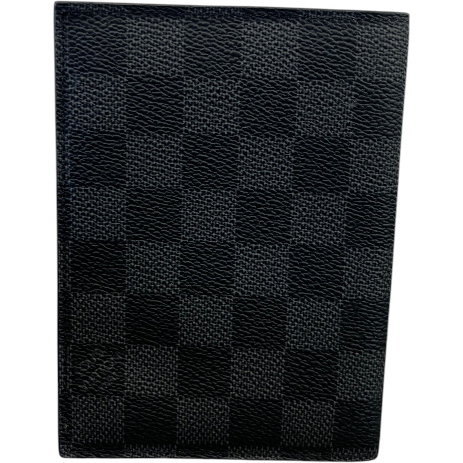 Men's Damier Graphite Passport Holder Black - Photo 2