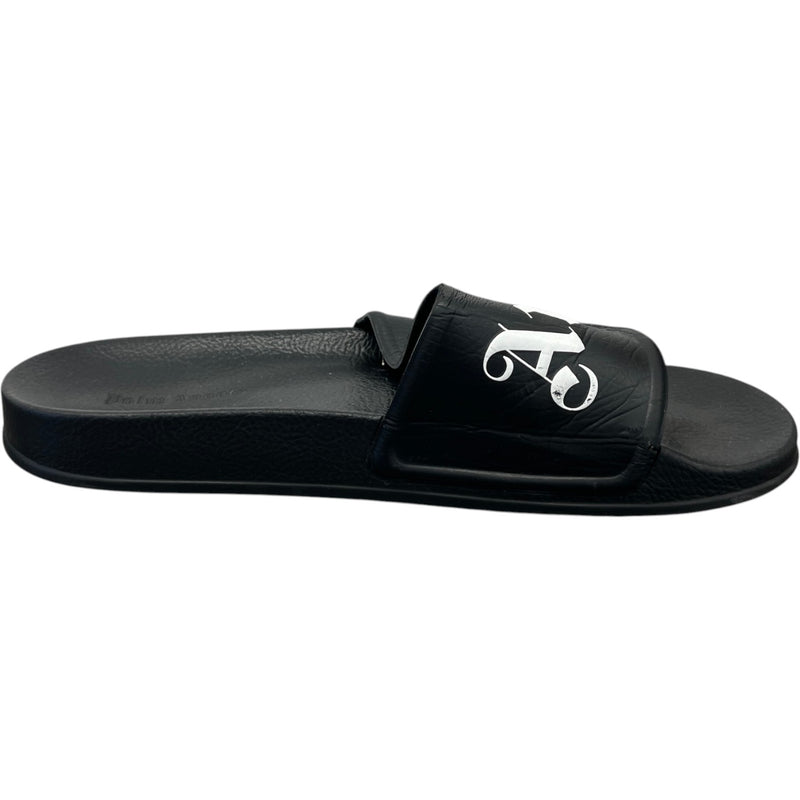Men's Logo Slides Black Size UK 7 / EU 41