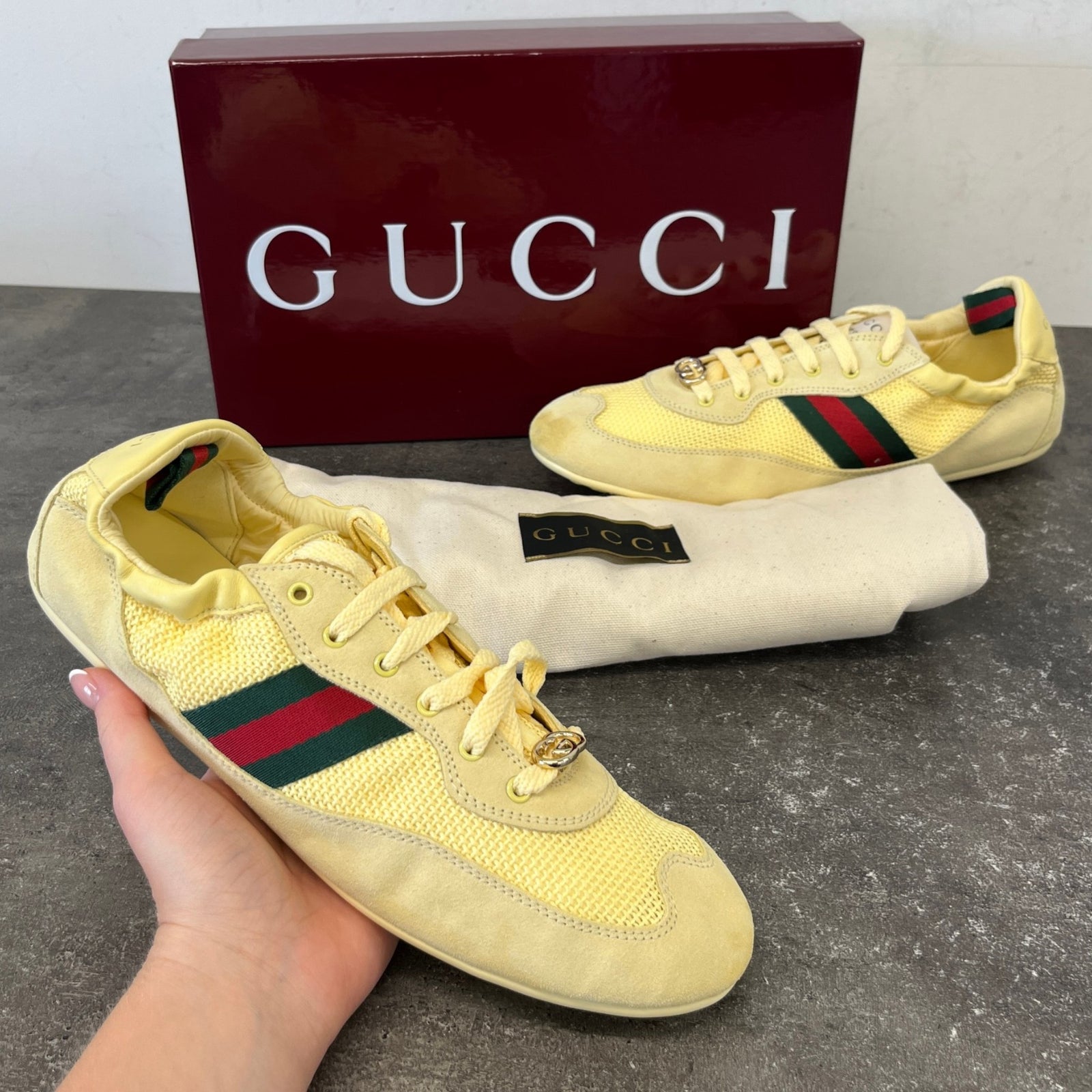Women's Gg Shift Low Trainers Yellow Size EU 40 / UK 7 - Photo 12
