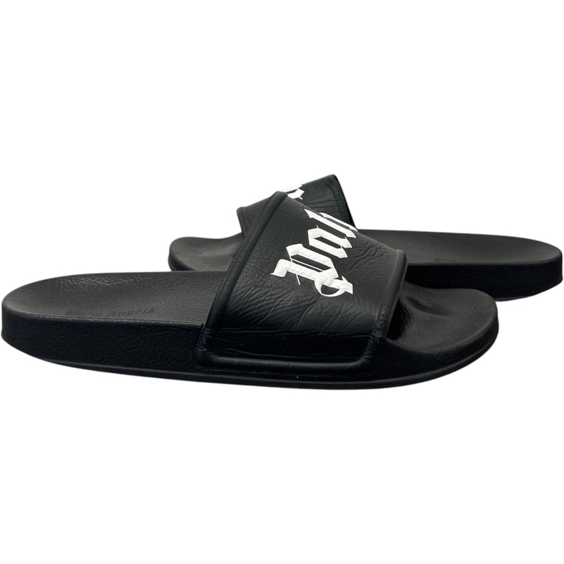 Men's Logo Slides Black Size UK 7 / EU 41
