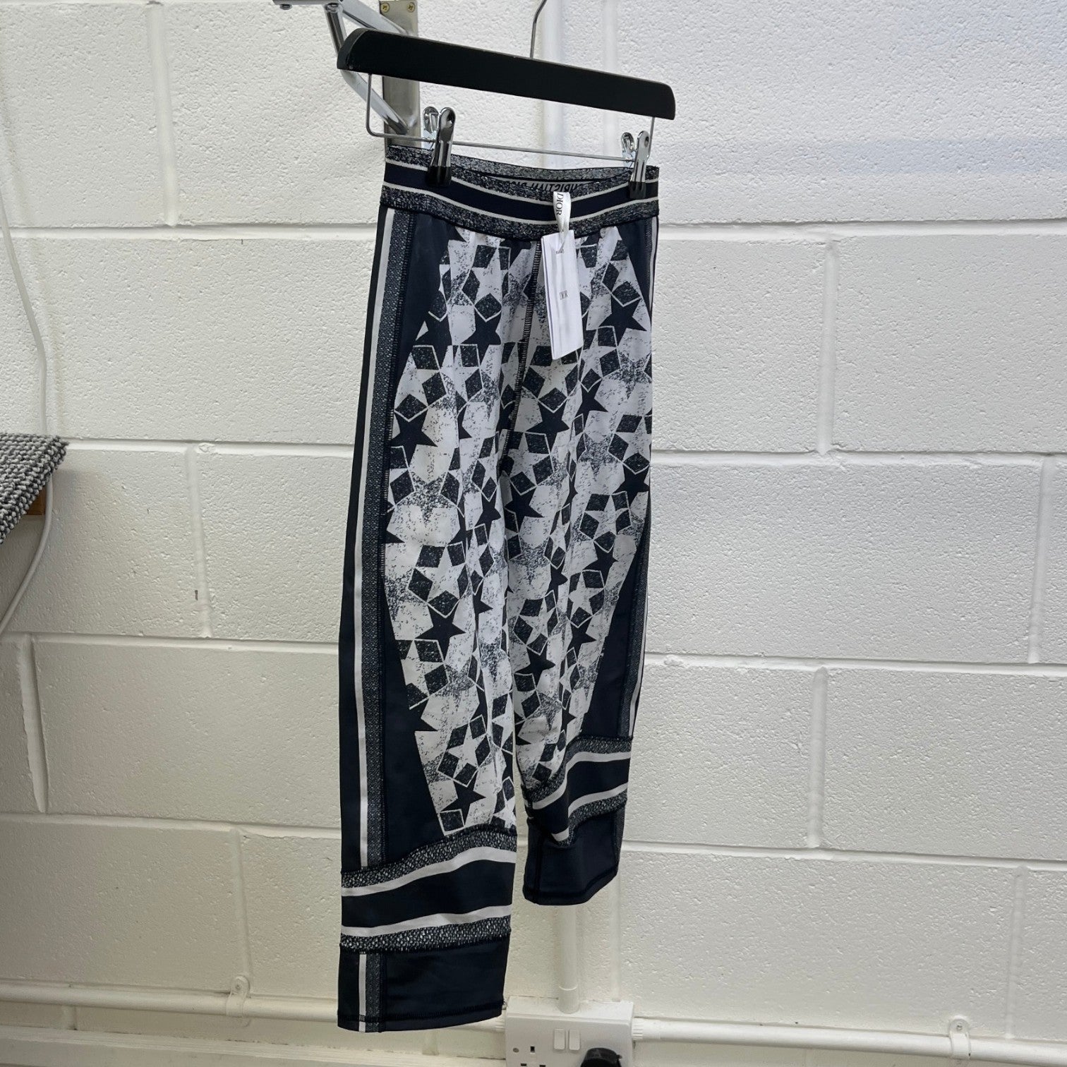 Women's Star Print Leggings Navy Size M - Photo 8
