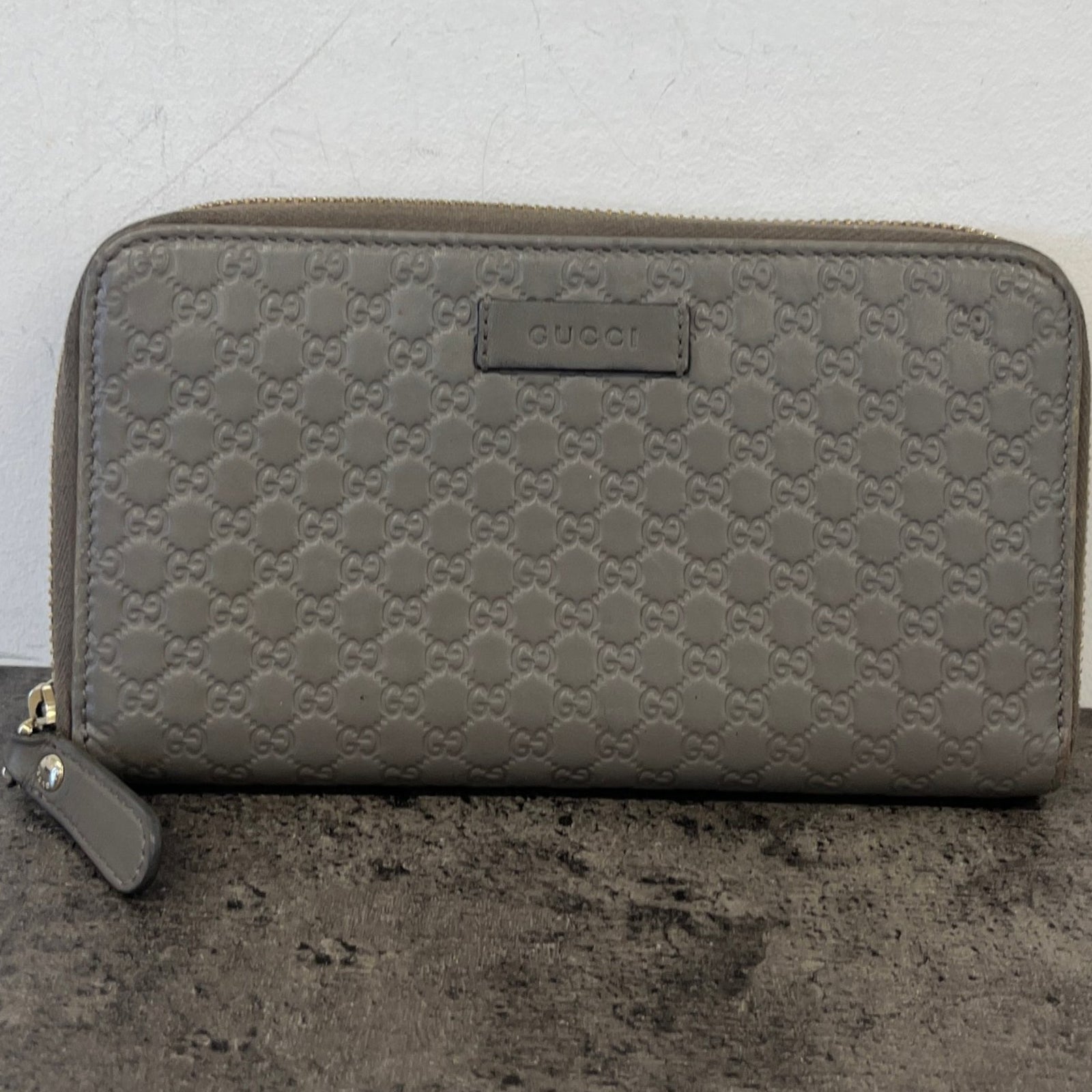 Women's Gg Supreme Zip Around Wallet Grey - Photo 9