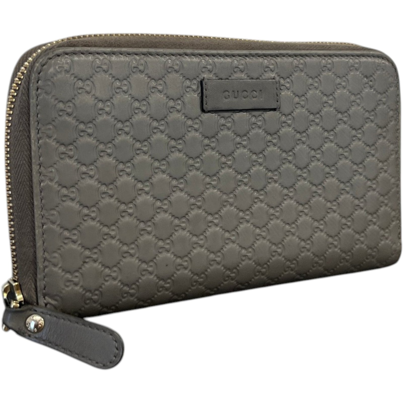 Women's Gg Supreme Zip Around Wallet Grey - Photo 3