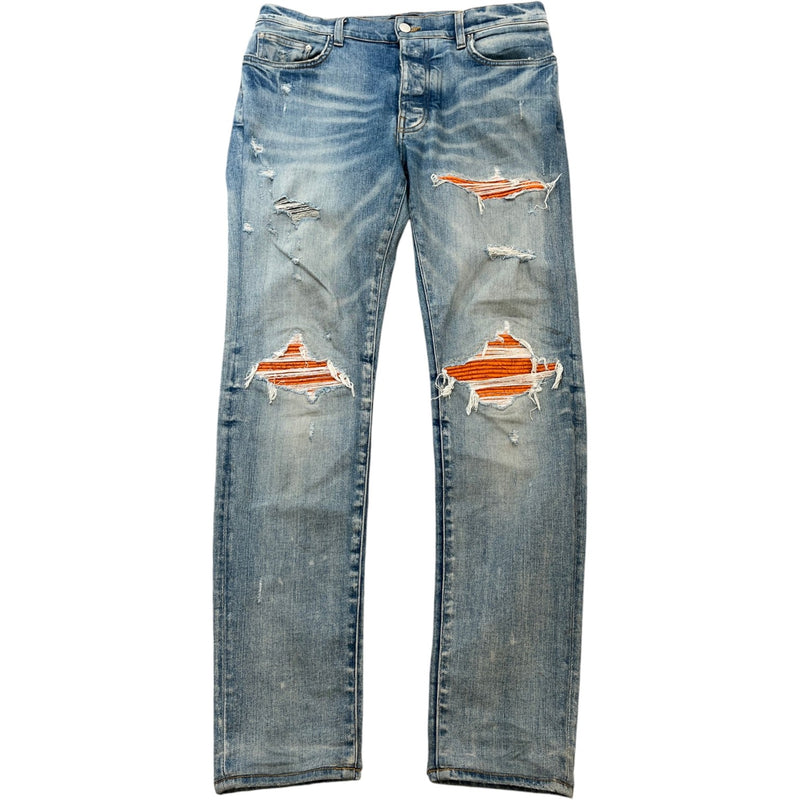 Men's Mx1 Distressed Jeans Blue Size Waist 34"
