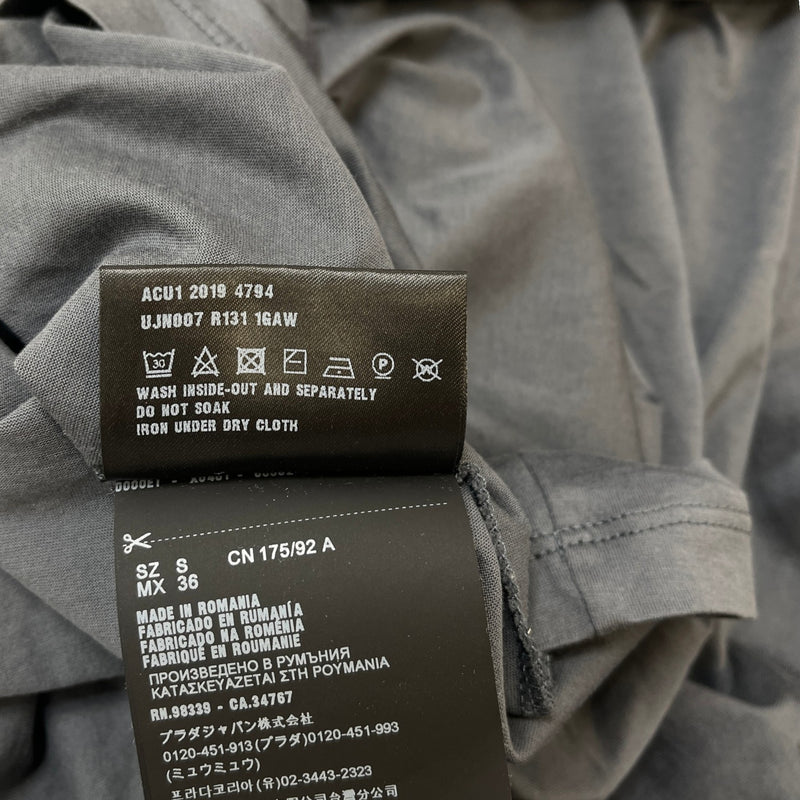 Men's Plaque Logo Polo Shirt Grey Size S
