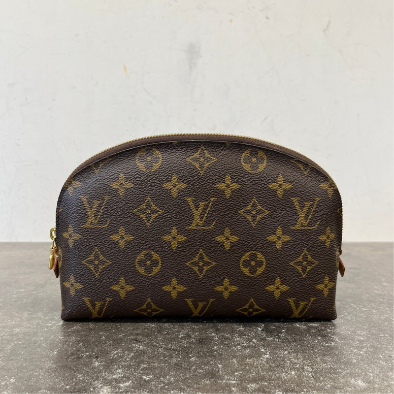 Women's Cosmetic Pouch MM Toiletry Bag Brown