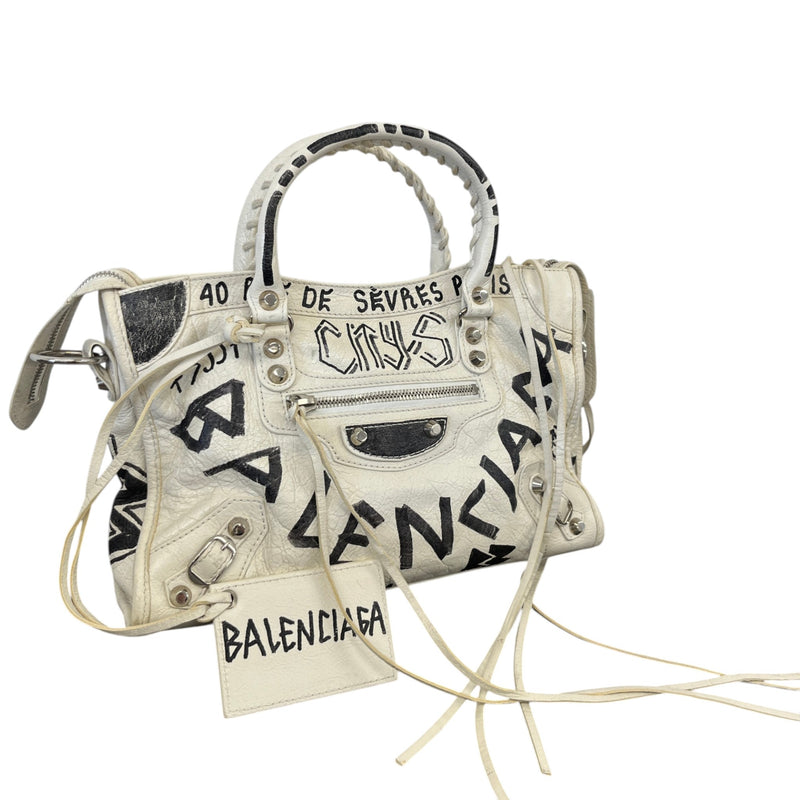 Women's Graffiti City Bag White