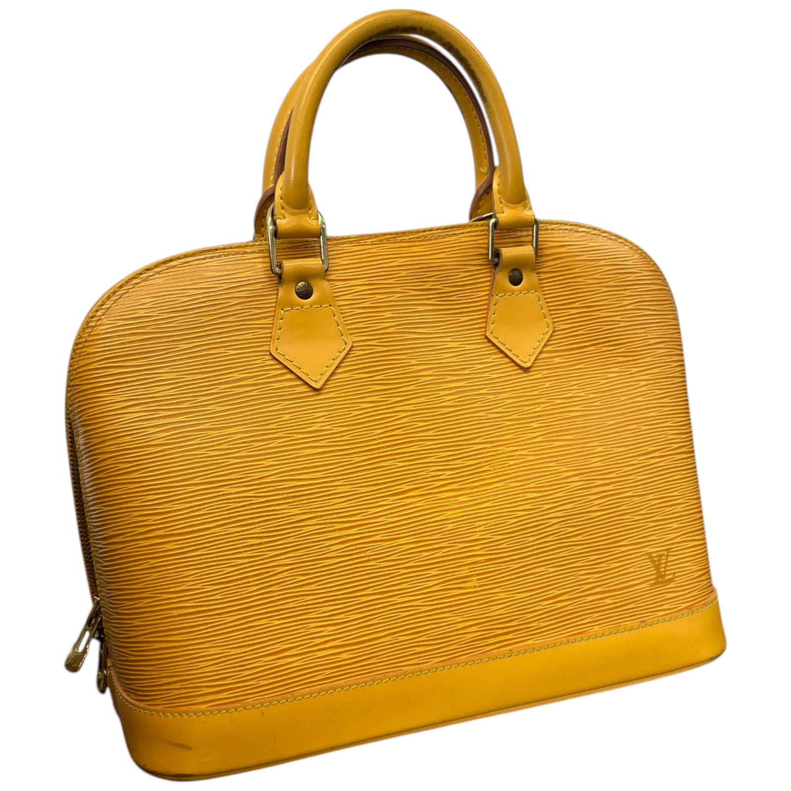 Women's Epi Leather Alma PM Handbag Yellow - Photo 4