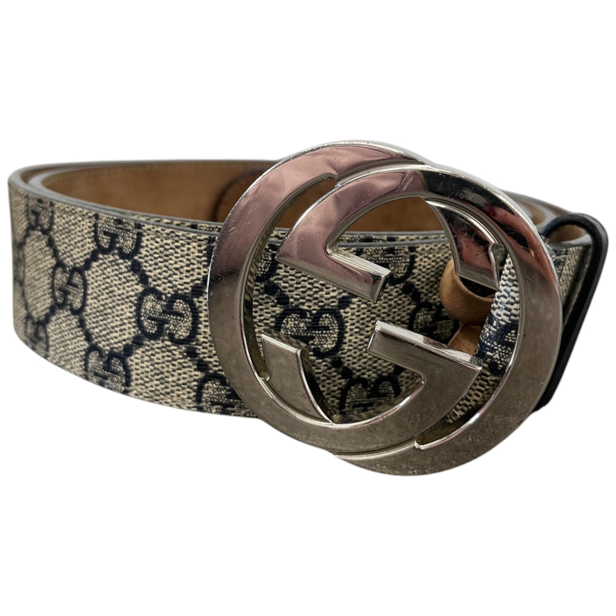 Men's GG Supreme Belt Beige Size 34" - Photo 1