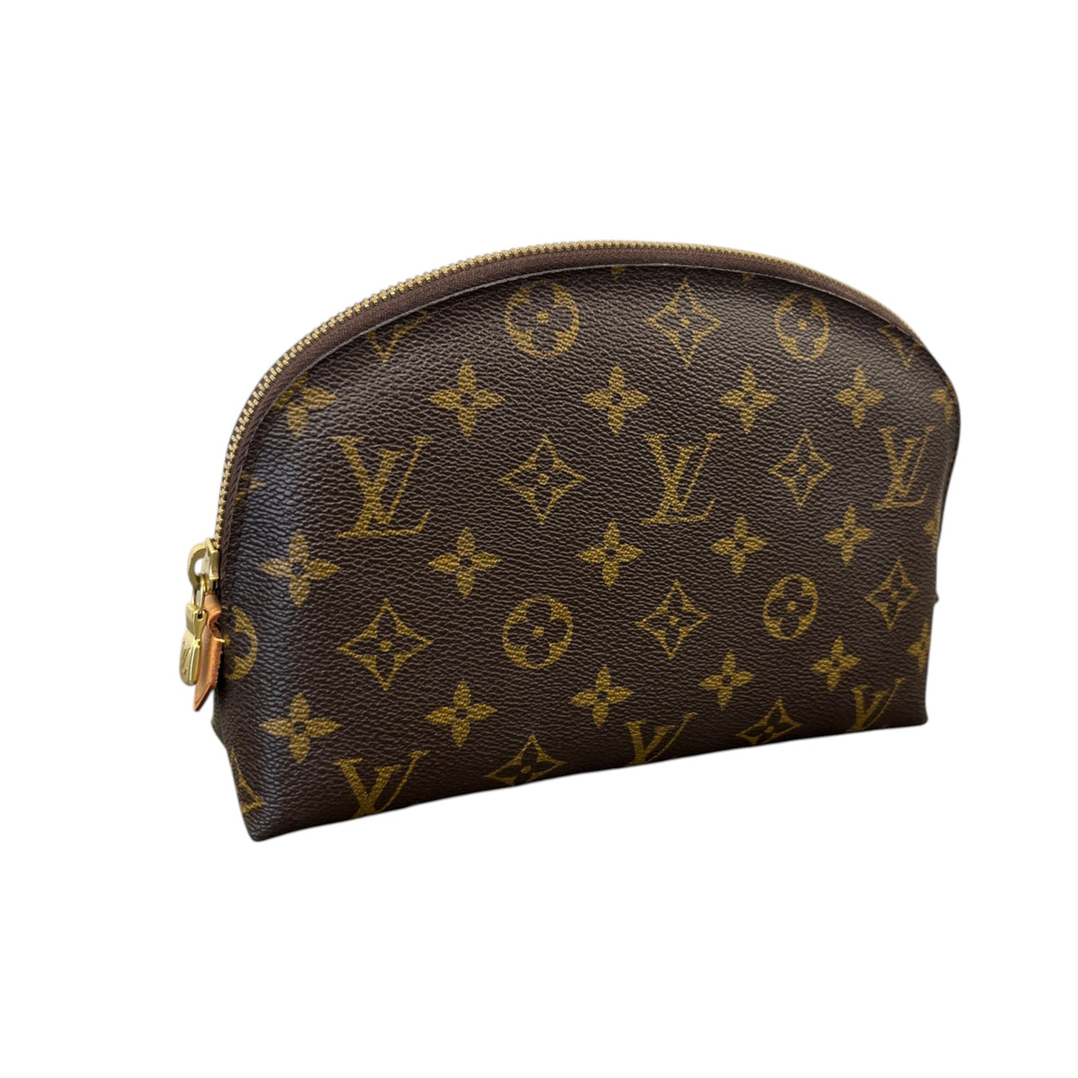 Women's Cosmetic Pouch MM Toiletry Bag Brown - Photo 3