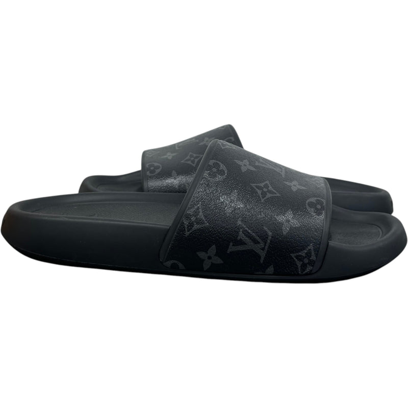 Men's Monogram Eclipse Waterfront Slides Black Size EU 44 / UK 10