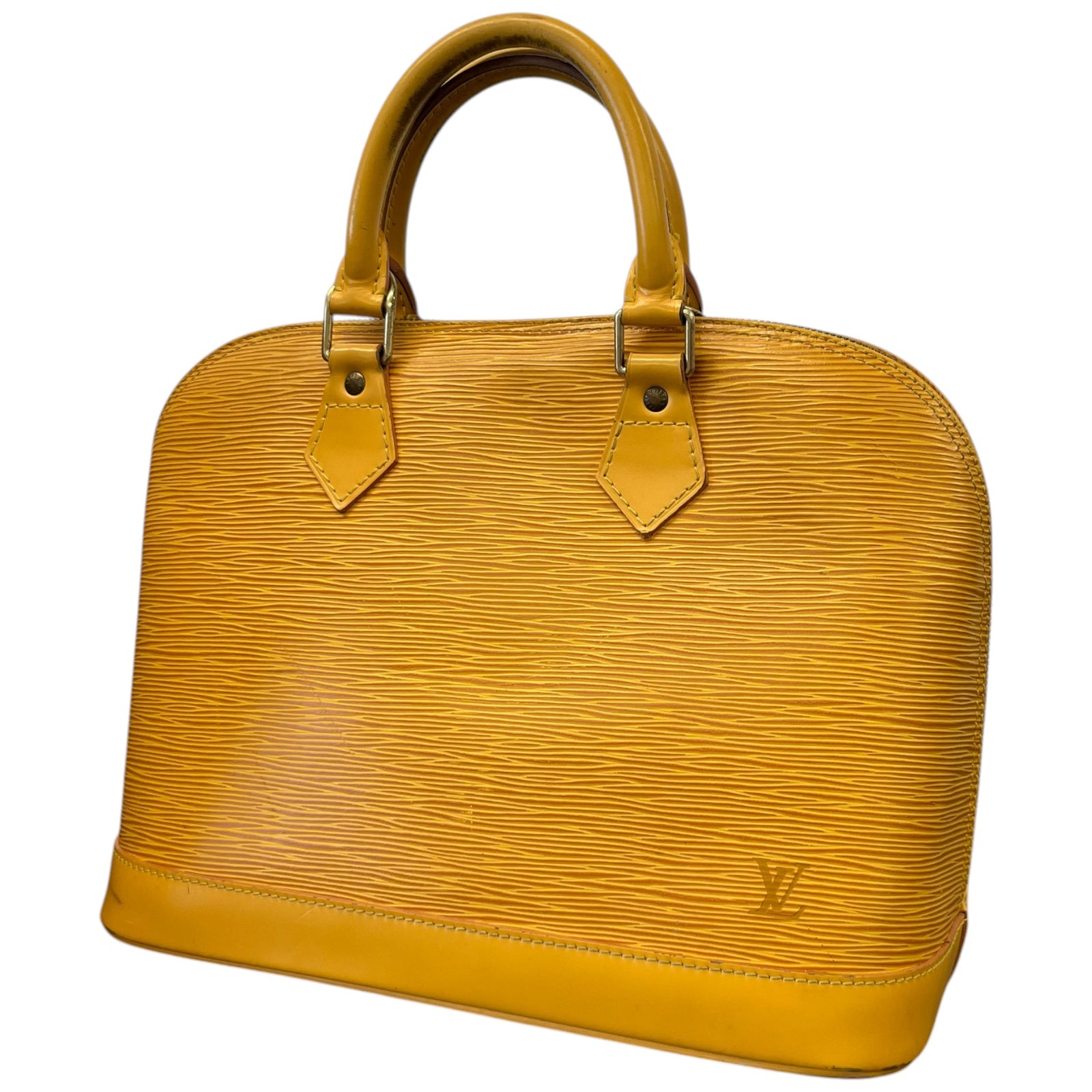 Women's Epi Leather Alma PM Handbag Yellow - Photo 5