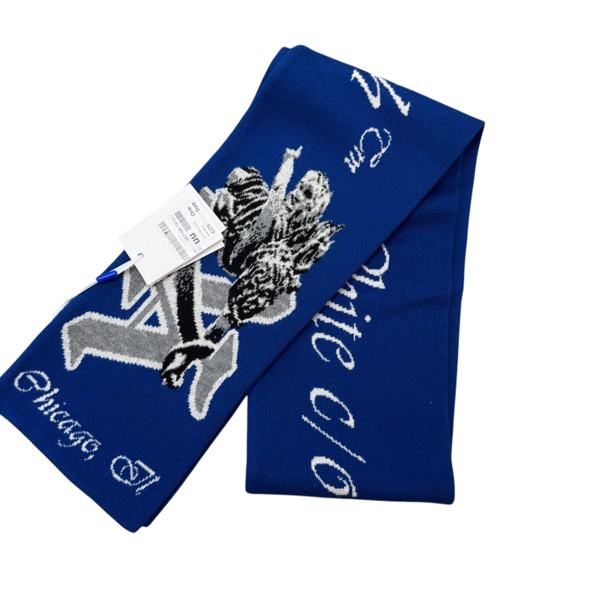 Men's Virgil Abloh Scarf Blue - Photo 4