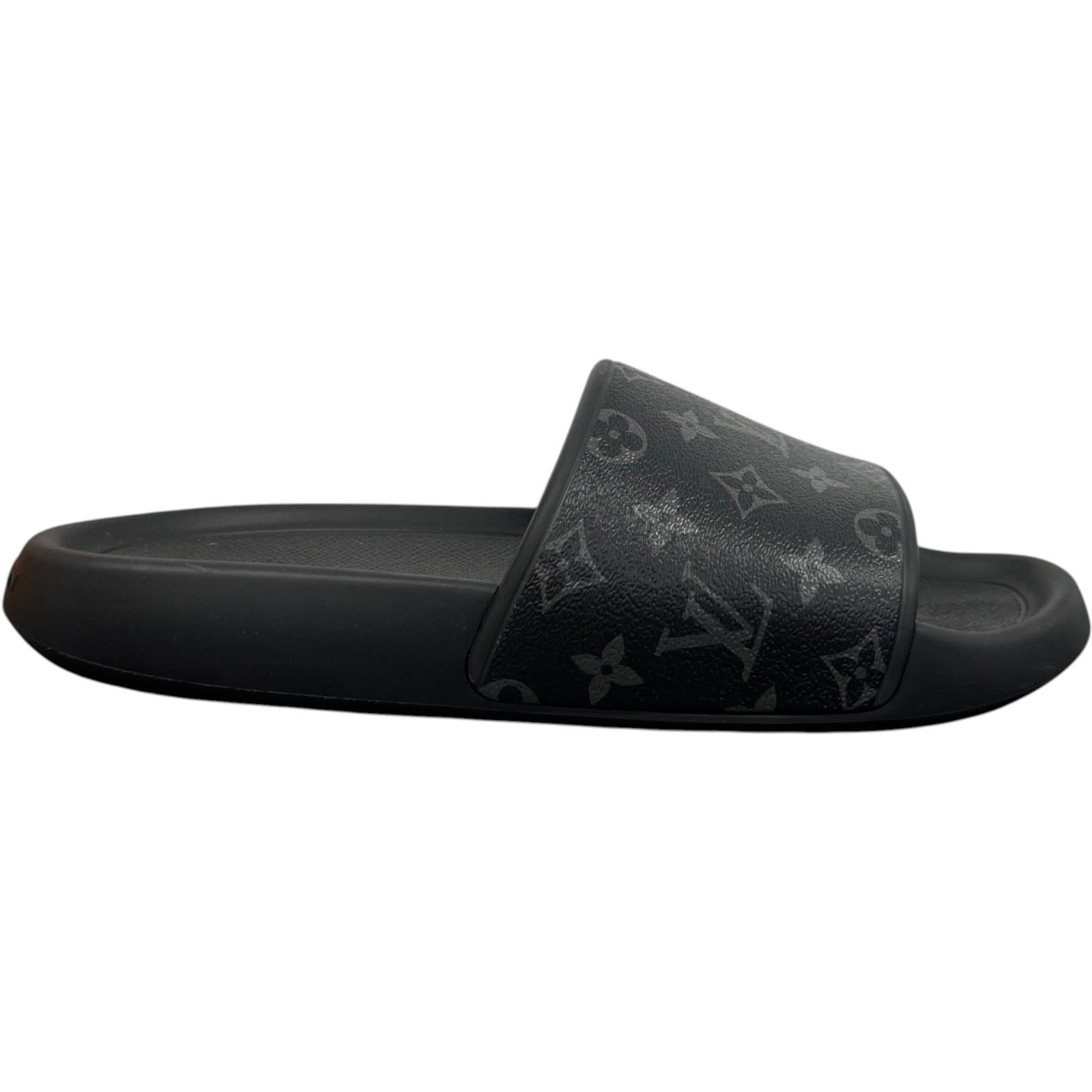 Men's Monogram Eclipse Waterfront Slides Black Size EU 44 / UK 10 - Photo 1