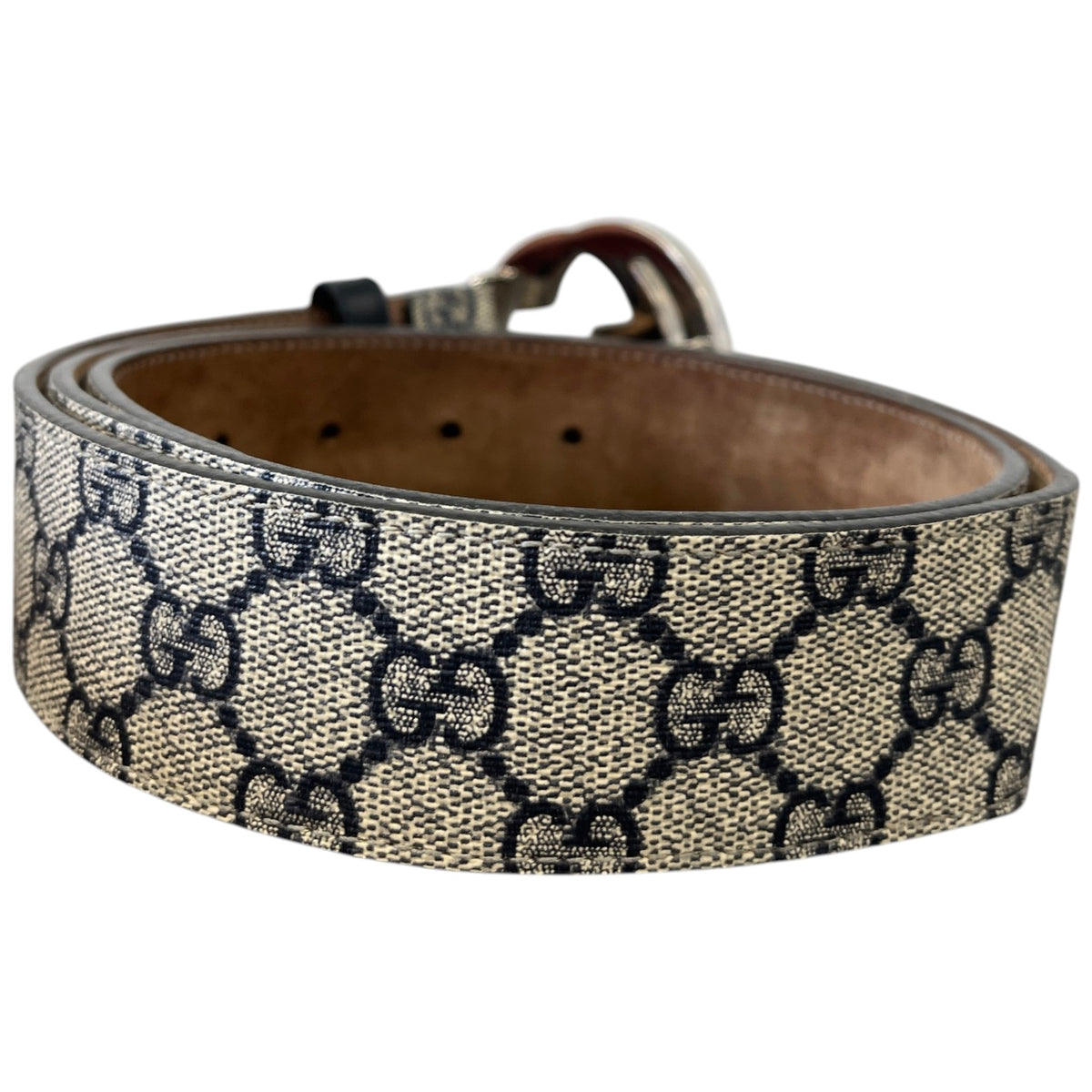 Men's GG Supreme Belt Beige Size 34" - Photo 2