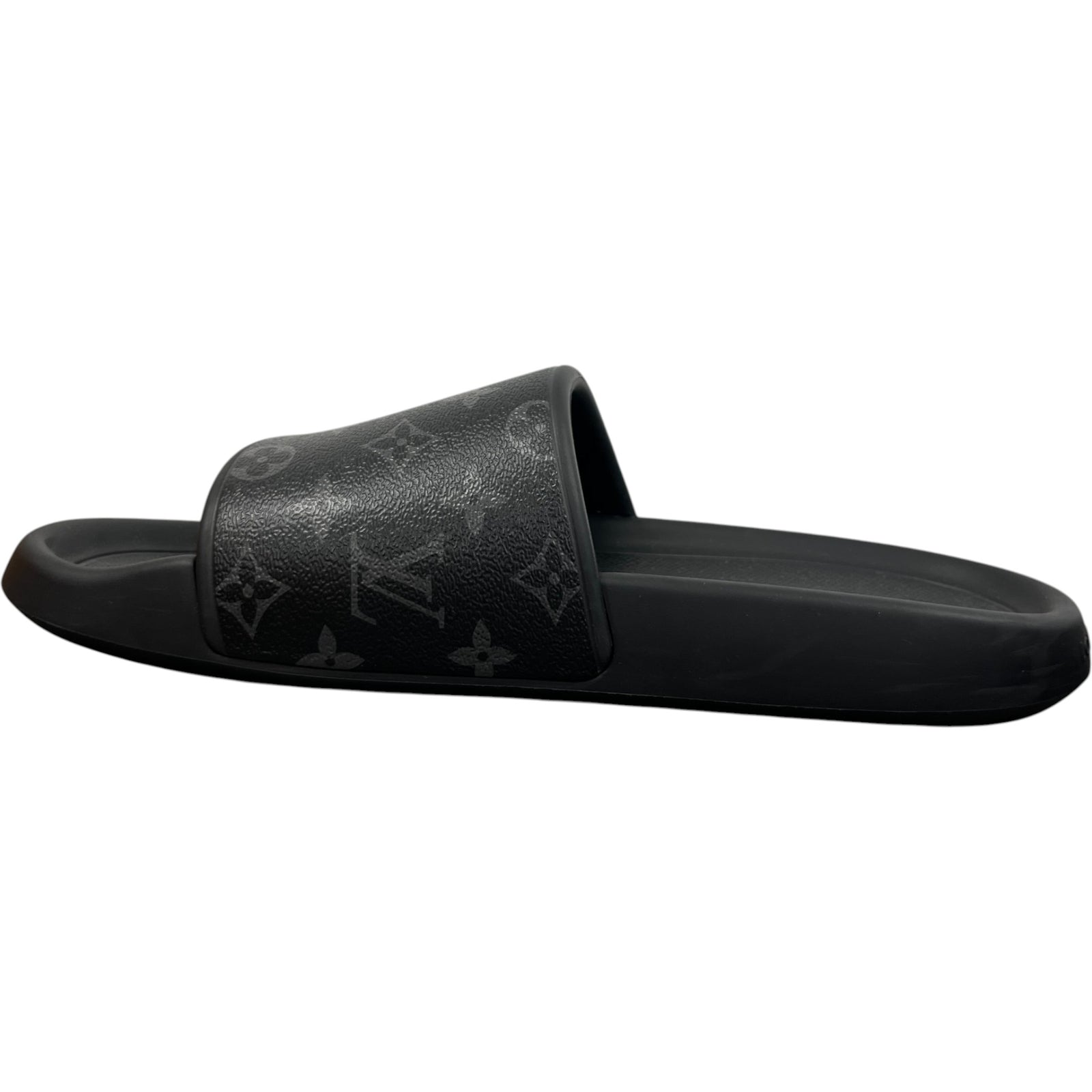 Men's Monogram Eclipse Waterfront Slides Black Size EU 44 / UK 10 - Photo 2
