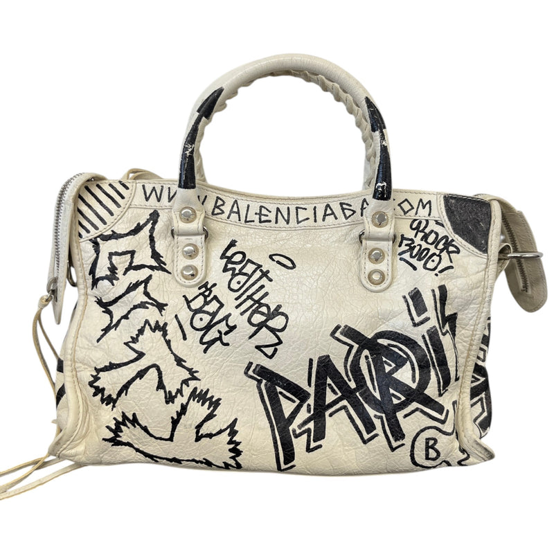 Women's Graffiti City Bag White