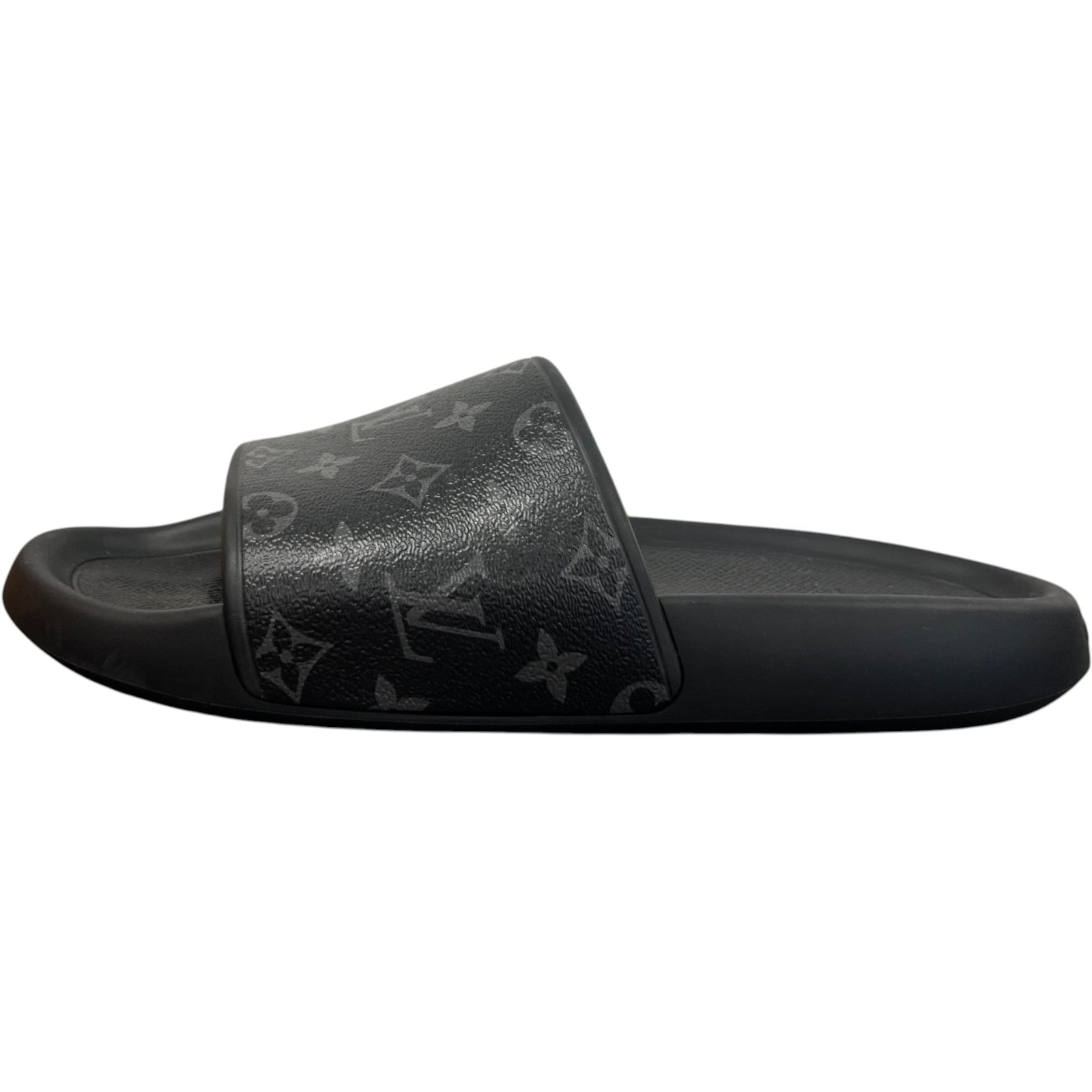 Men's Monogram Eclipse Waterfront Slides Black Size EU 44 / UK 10 - Photo 5