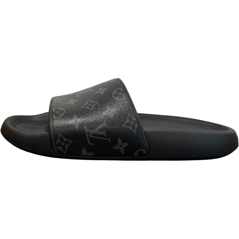 Men's Monogram Eclipse Waterfront Slides Black Size EU 44 / UK 10