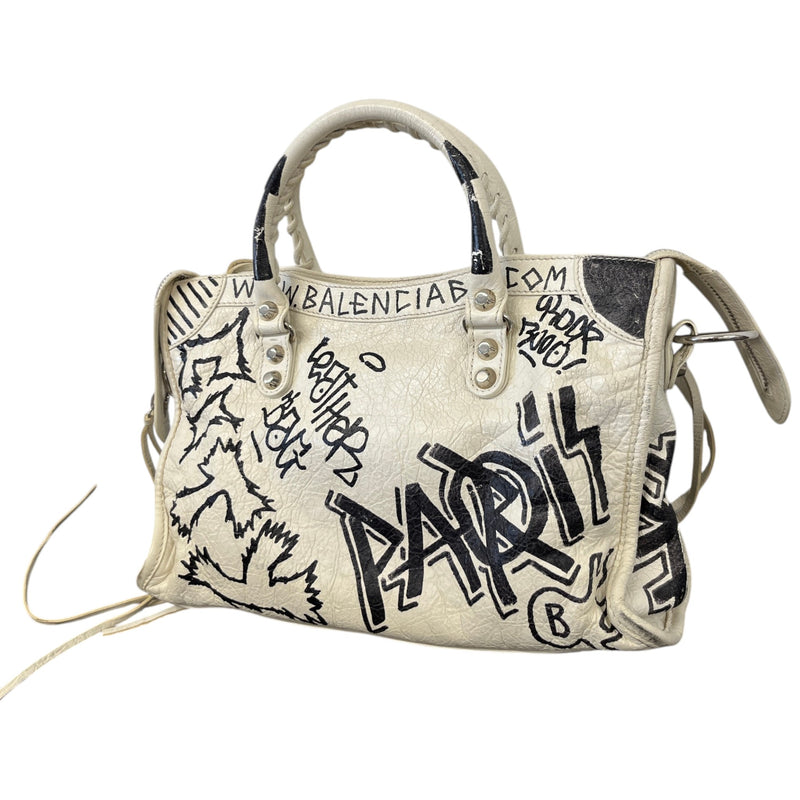 Women's Graffiti City Bag White