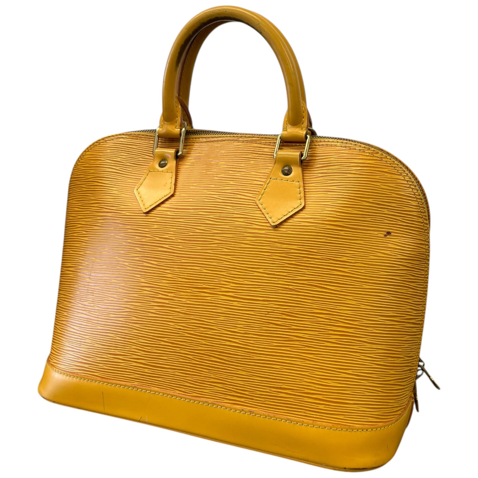 Women's Epi Leather Alma PM Handbag Yellow - Photo 8
