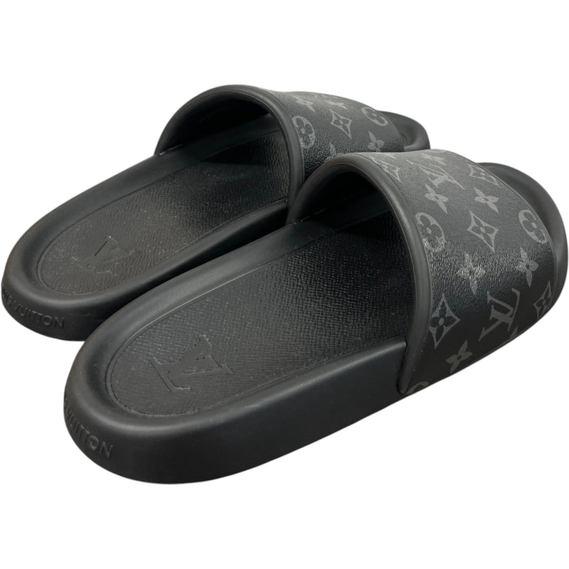 Men's Monogram Eclipse Waterfront Slides Black Size EU 44 / UK 10