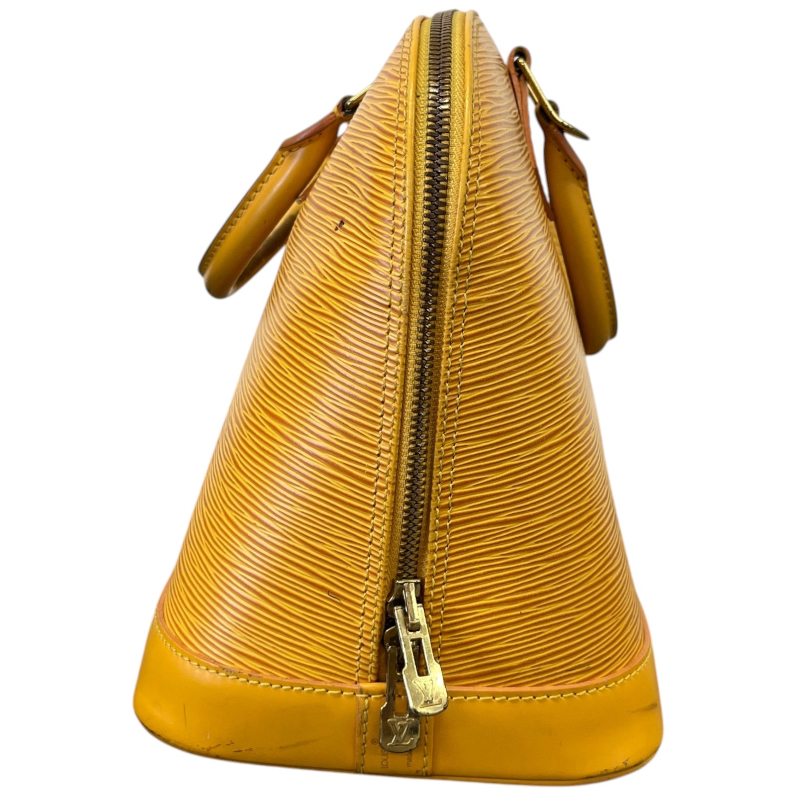Women's Epi Leather Alma PM Handbag Yellow - Photo 7