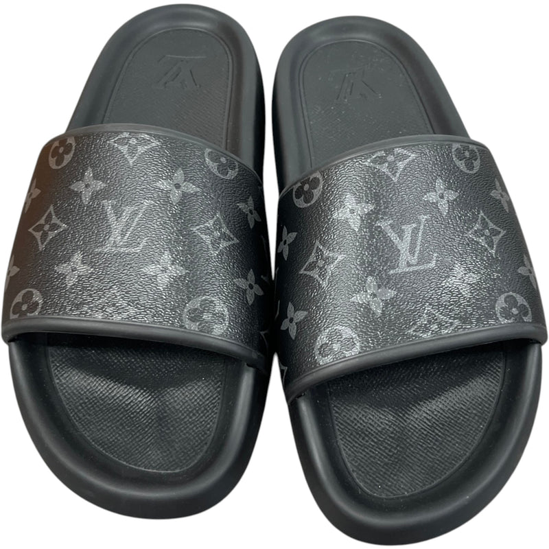Men's Monogram Eclipse Waterfront Slides Black Size EU 44 / UK 10