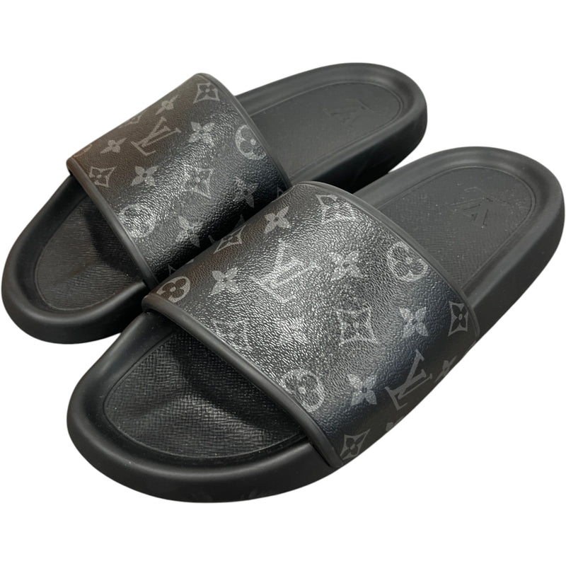 Men's Monogram Eclipse Waterfront Slides Black Size EU 44 / UK 10