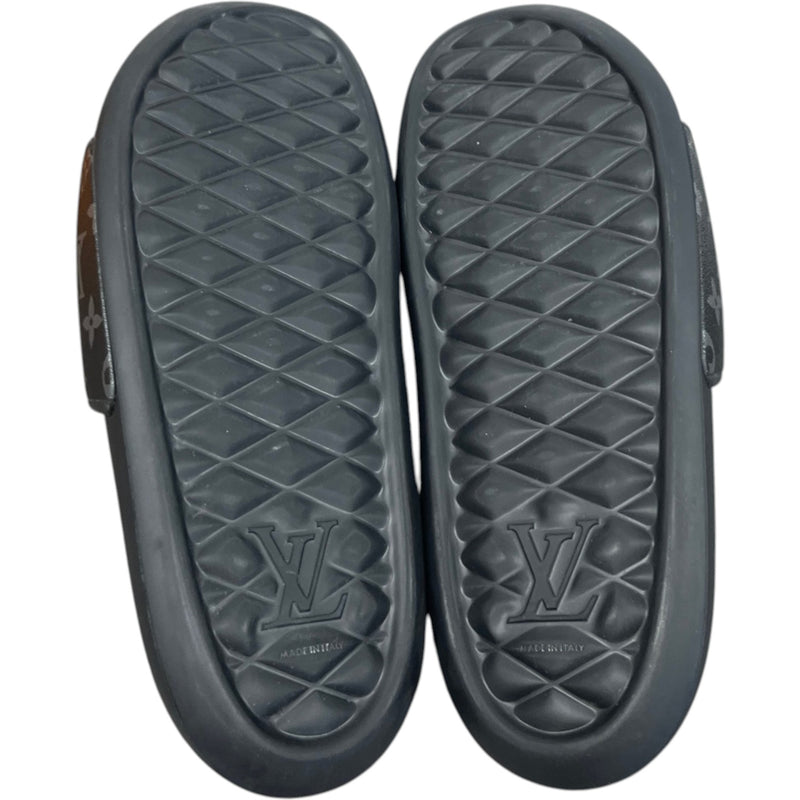 Men's Monogram Eclipse Waterfront Slides Black Size EU 44 / UK 10