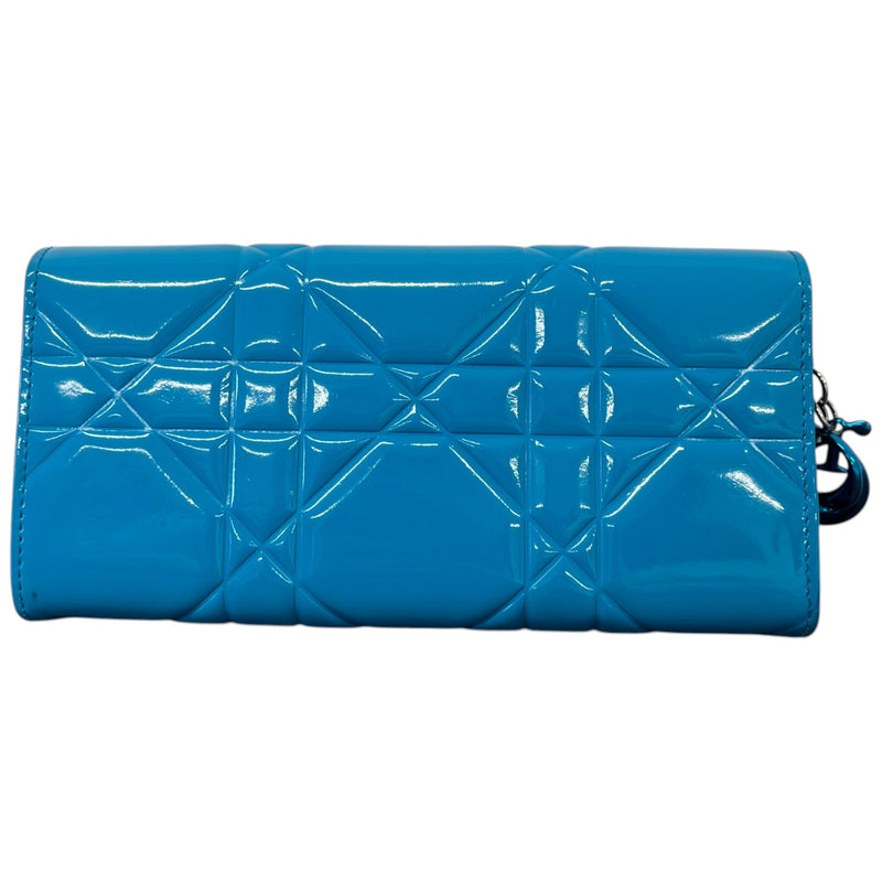 Women's Cannage Lady Dior Wallet On Chain Handbag Blue