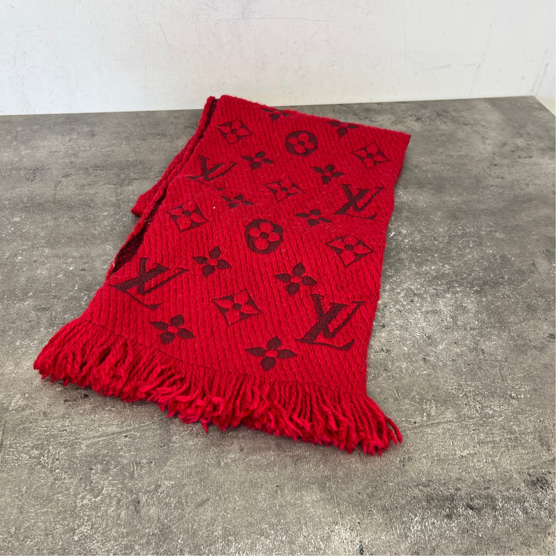 Women's Monogram Scarf Red